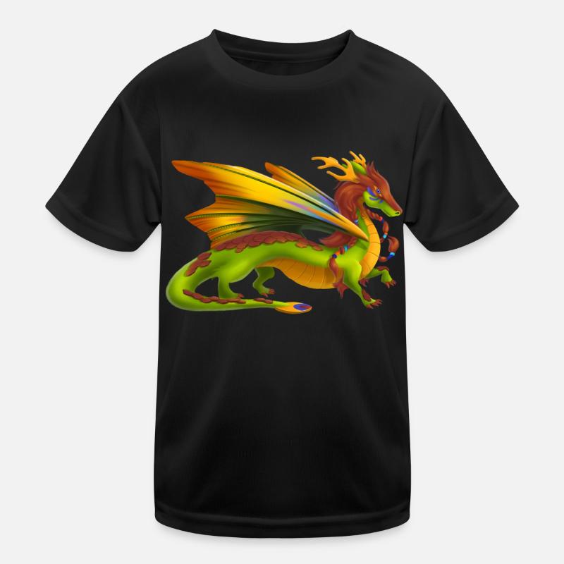 Dragon de la Terre magique - Dragons des éléments T-shirt sport Enfant