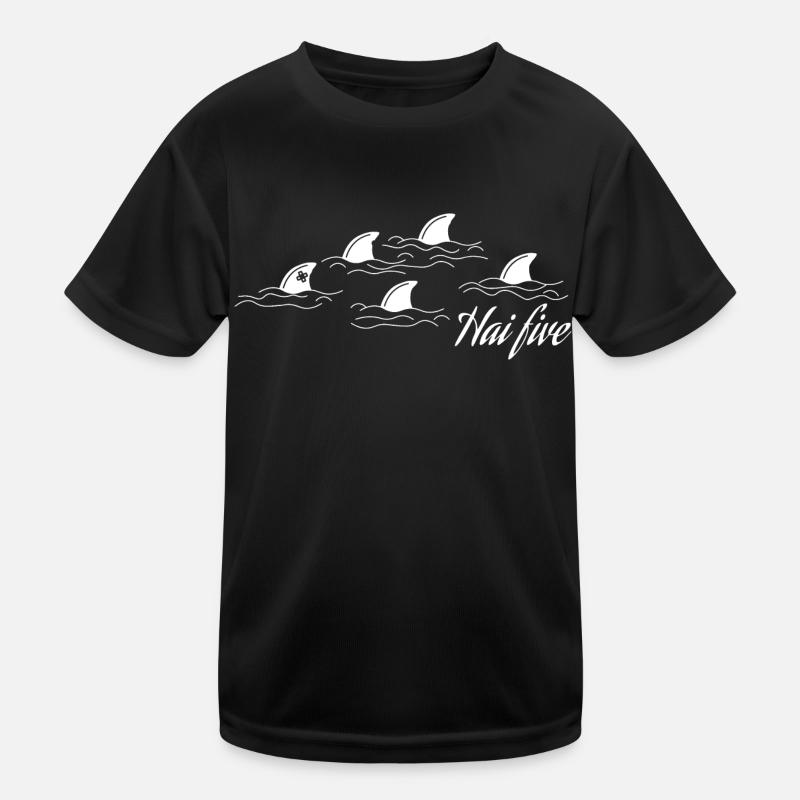 Hai Five - Haifisch Geschenk Kinder Funktions-T-Shirt
