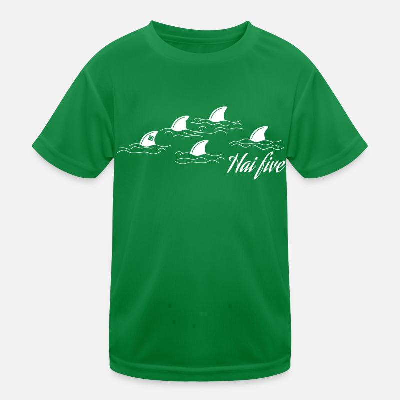Hai Five - Haifisch Geschenk Kinder Funktions-T-Shirt