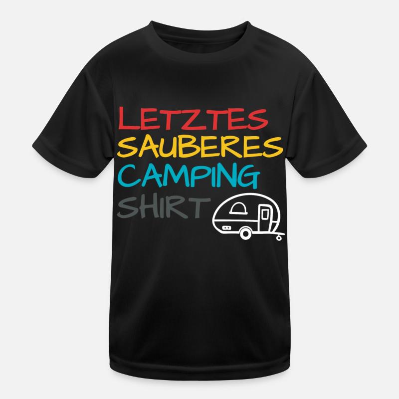 Lustiger Camper Camping Spruch Kinder Funktions-T-Shirt