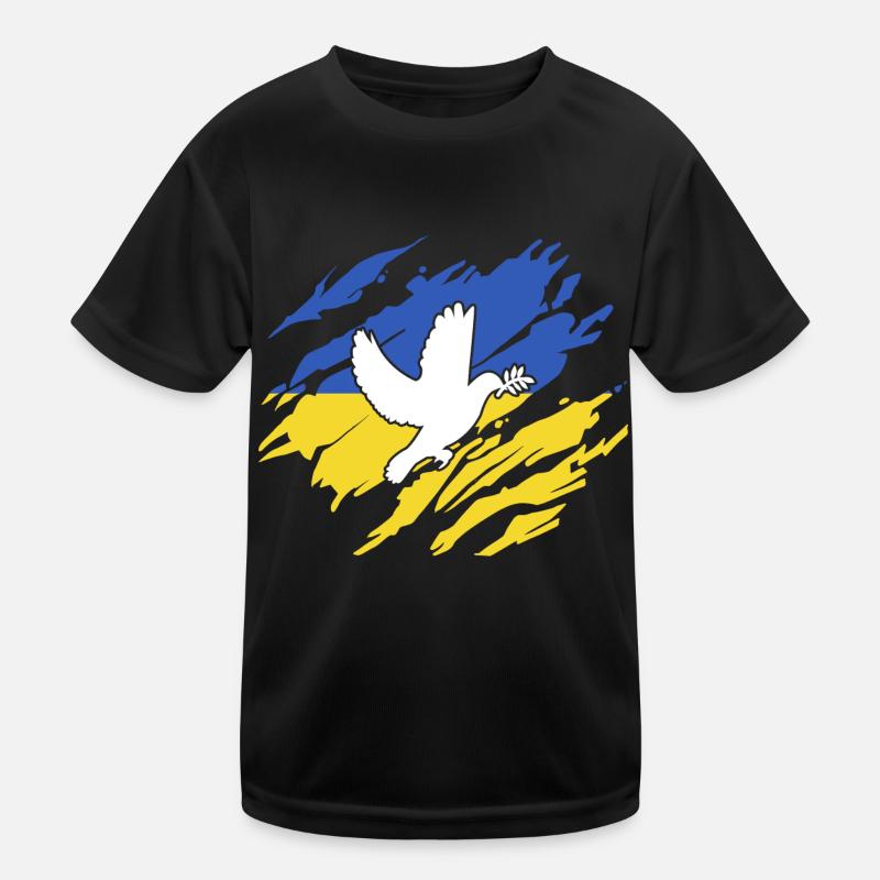 Friedenstaube Ukraine Kinder Funktions-T-Shirt