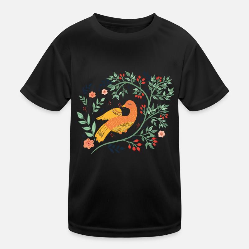 Vogel Volkskunst Vogel Kinder Funktions-T-Shirt