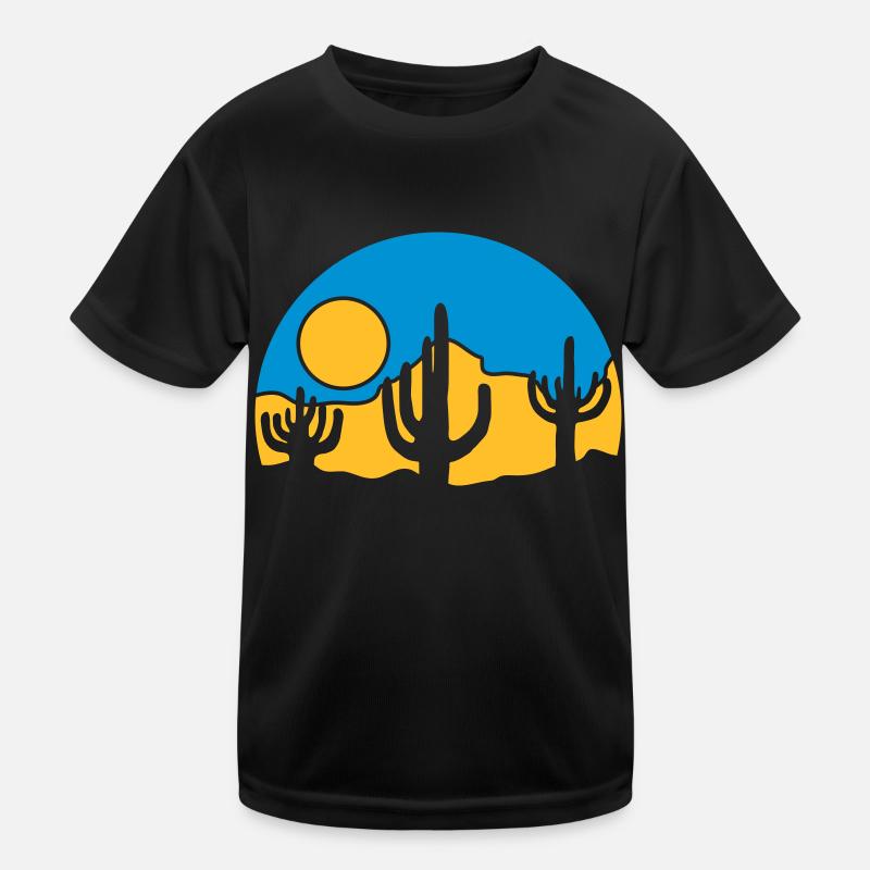 Cacti Nature Sun Desert Kids Functional T-Shirt