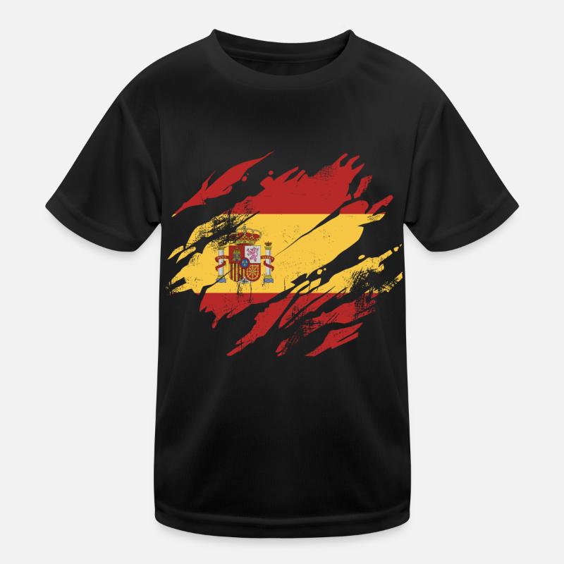 Spanien Flagge Kinder Funktions-T-Shirt