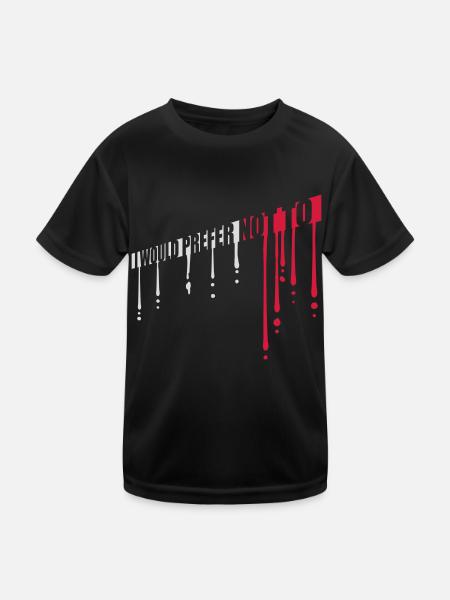Je préfère ne pas - T-shirt sport Enfant - noir - Devant