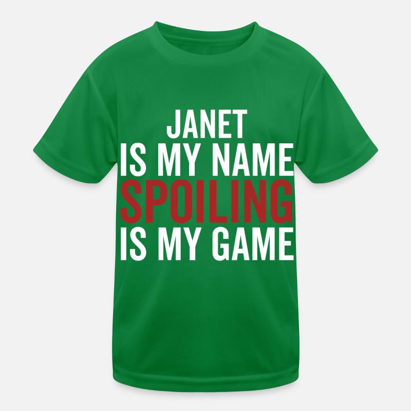 Janet est mon nom Spoiling est mon jeu T-shirt sport Enfant