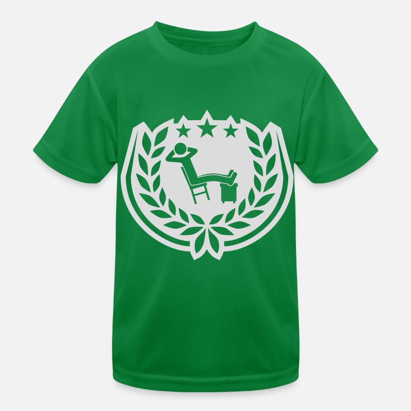 Mann entspannt Lorbeerkranz Icon Kinder Funktions-T-Shirt