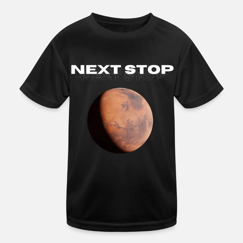 Next Stop - Kinder Funktions-T-Shirt - Schwarz