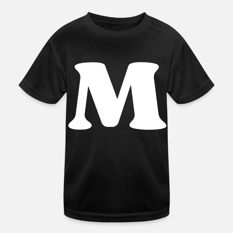 Buchstabe m Kinder Funktions-T-Shirt