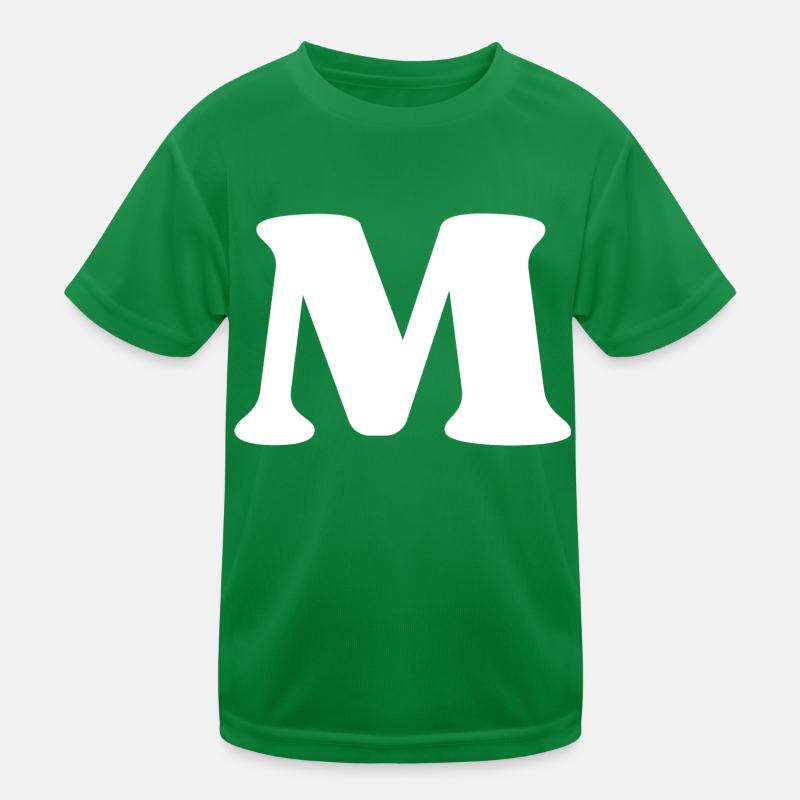 Buchstabe m Kinder Funktions-T-Shirt