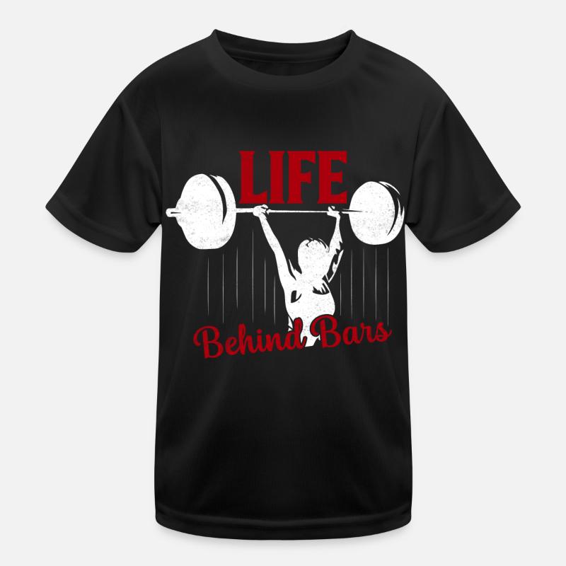 Life Behind Bars Workout Training Weight Lifting Kinder Funktions-T-Shirt