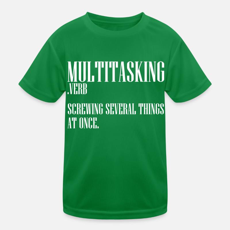 Sarcastic Multitasking Definition Clumsy Person Kinder Funktions-T-Shirt