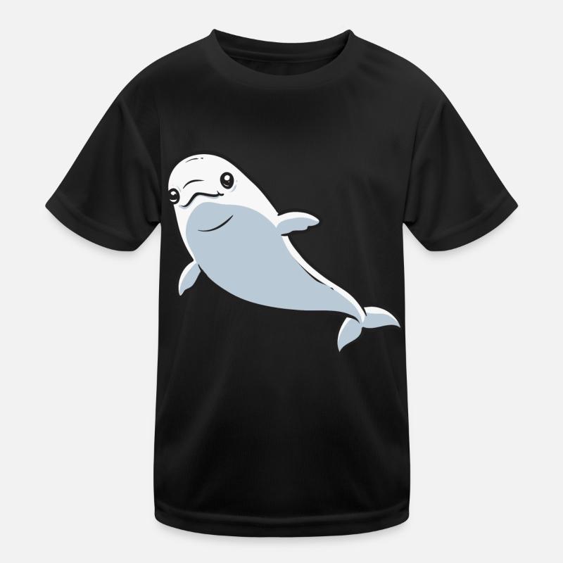 Weißwal Beluga Wal Kinder Funktions-T-Shirt