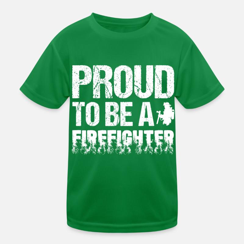Proud to Be a Firefighter Kids Functional T-Shirt