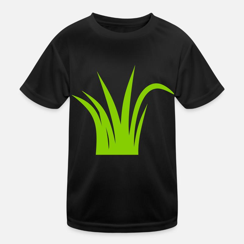 Gras - Kinder Funktions-T-Shirt - Schwarz