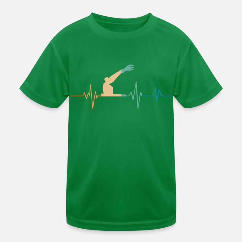 Retro Heartbeat Roboterarm Kinder Funktions-T-Shirt