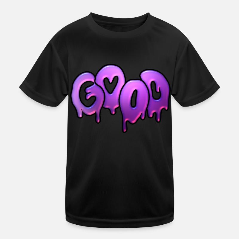 Evil Good Text Art Kids Functional T-Shirt