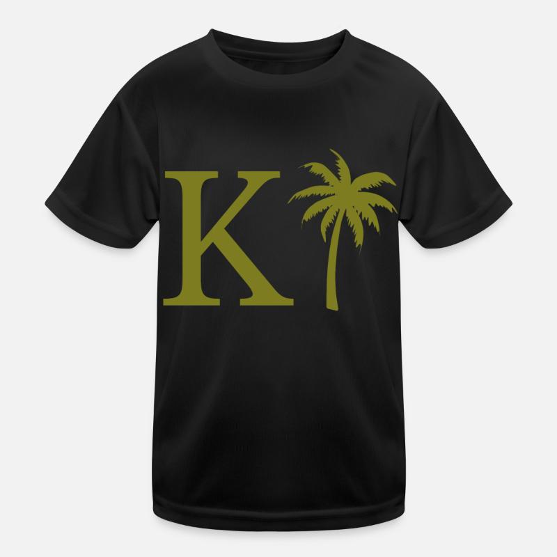 Lettre k vert Palm T-shirt sport Enfant