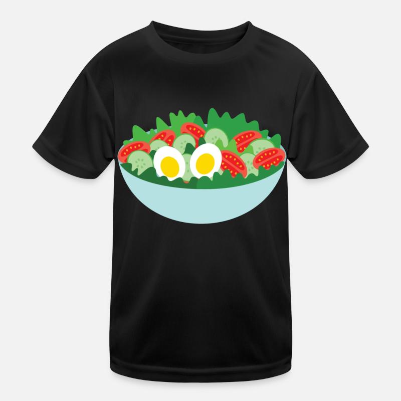 Salat - Kinder Funktions-T-Shirt - Schwarz
