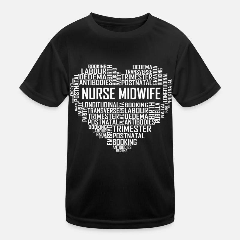 Krankenschwester Hebamme - Herz Kinder Funktions-T-Shirt