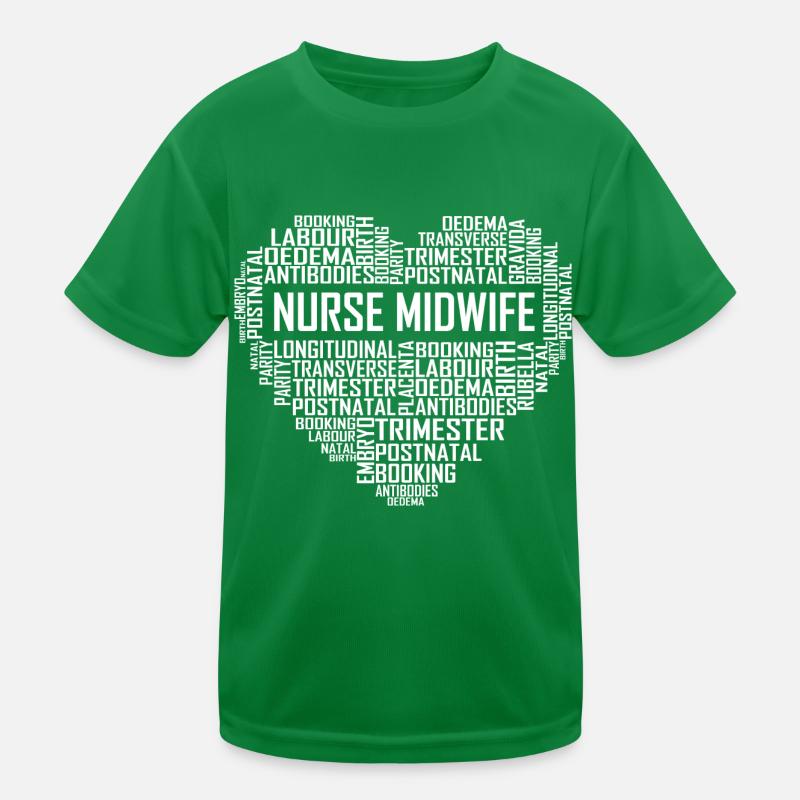 Krankenschwester Hebamme - Herz Kinder Funktions-T-Shirt