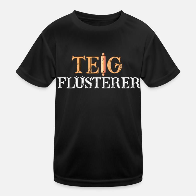 Bäcker Backen Konditor - Kinder Funktions-T-Shirt - Schwarz