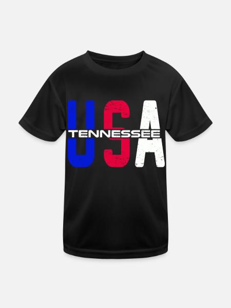 Usa Tennessee Vintage proud US citizen - Kids Functional T-Shirt - black - Front