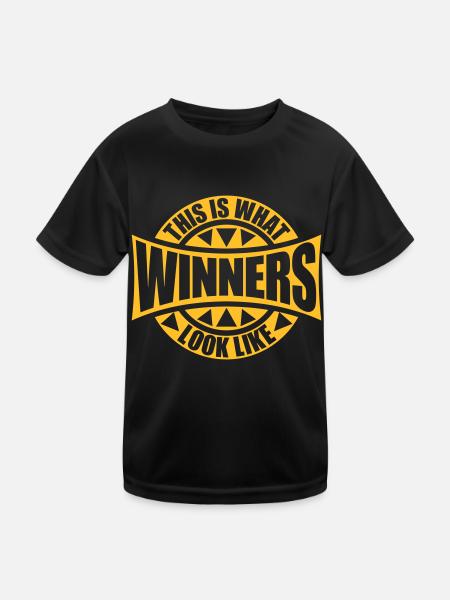 What Winners Look Like - Kinder Funktions-T-Shirt - Schwarz - Vorne