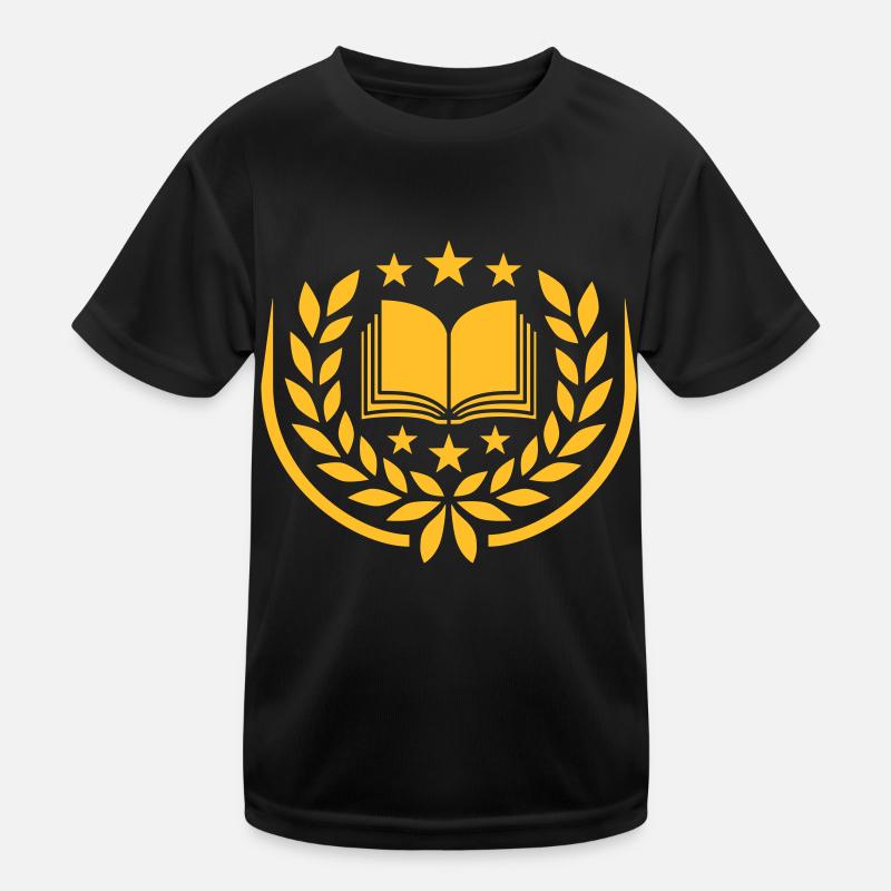 Star Laurel Wreath Open Book Kids Functional T-Shirt