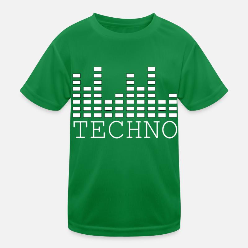 Techno music Kids Functional T-Shirt