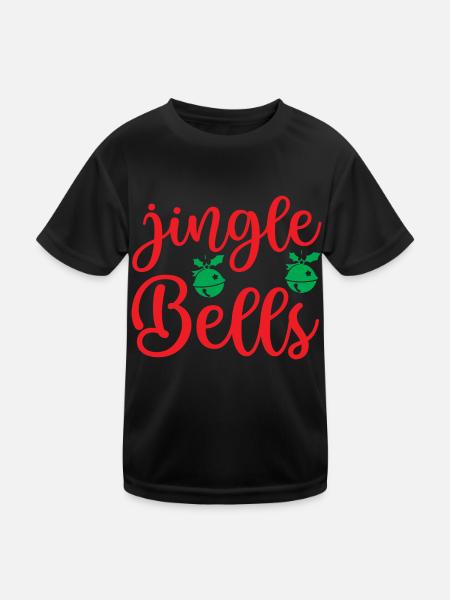 Jingle Bells - Weihnachtsfeier - Kinder Funktions-T-Shirt - Schwarz - Vorne