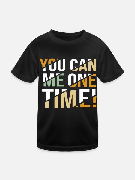 You can me! - Denglish sayings Denglish - Kids Functional T-Shirt - black - Front