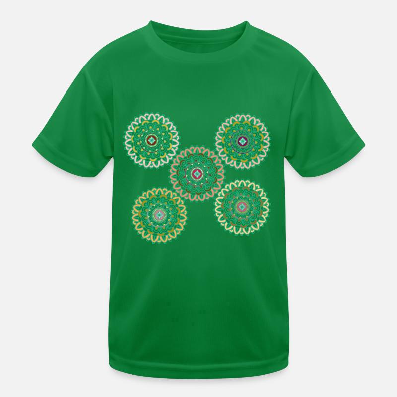 Mandala vert T-shirt sport Enfant