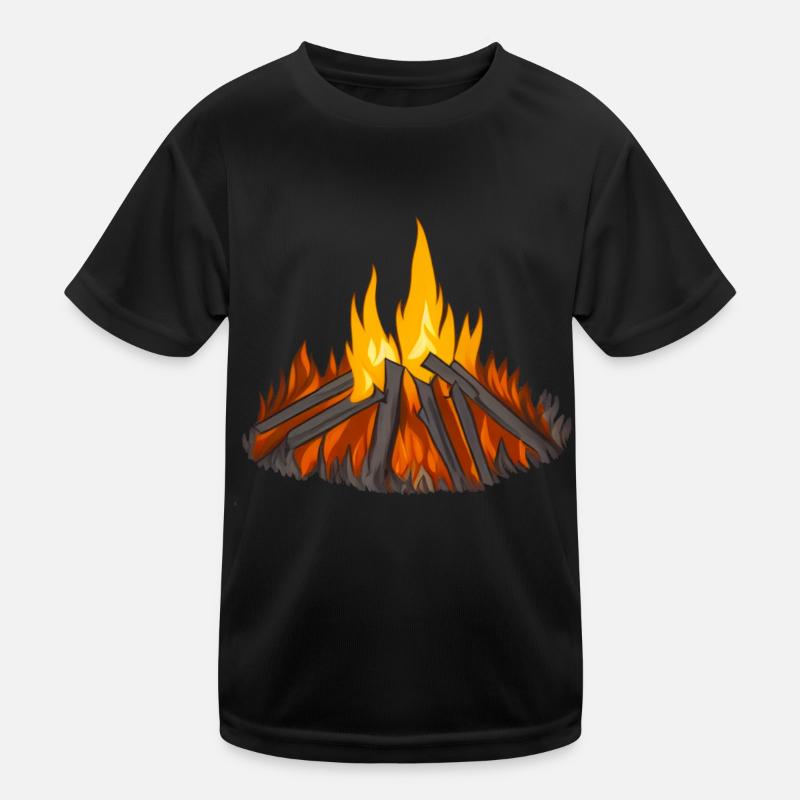 Campfire Camping Nature Forest Fire Outside 14 Kids Functional T-Shirt