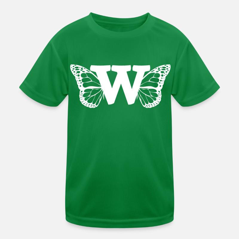Buchstabe W Schmetterling Kinder Funktions-T-Shirt