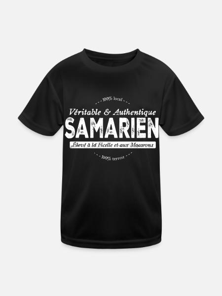 Samarien de la Somme - T-shirt sport Enfant - noir - Devant