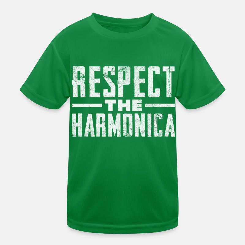 Respect the harmonica Kids Functional T-Shirt