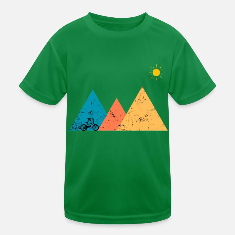 Mountain Biking Forms Kids Functional T-Shirt