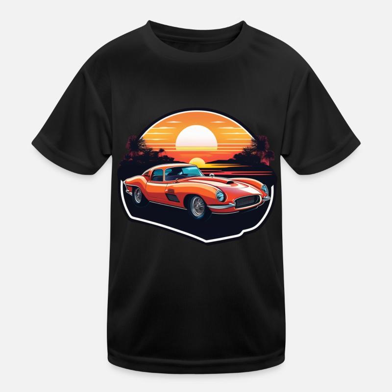 Oldtimer Sonnenuntergang Kinder Funktions-T-Shirt
