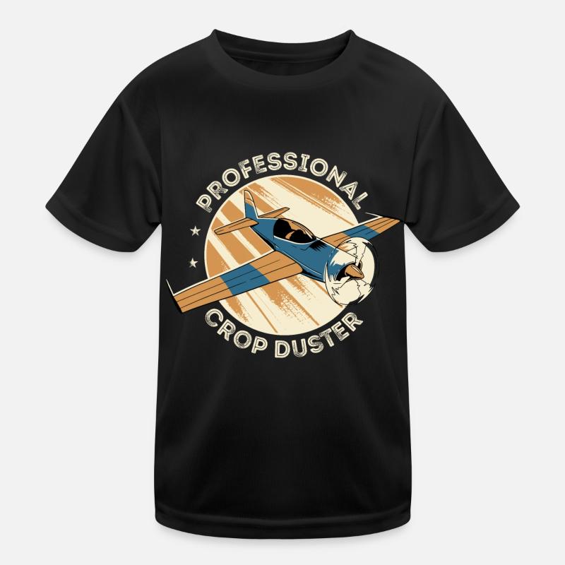 Professional Crop Duster Pilot, Aerial Kids Functional T-Shirt