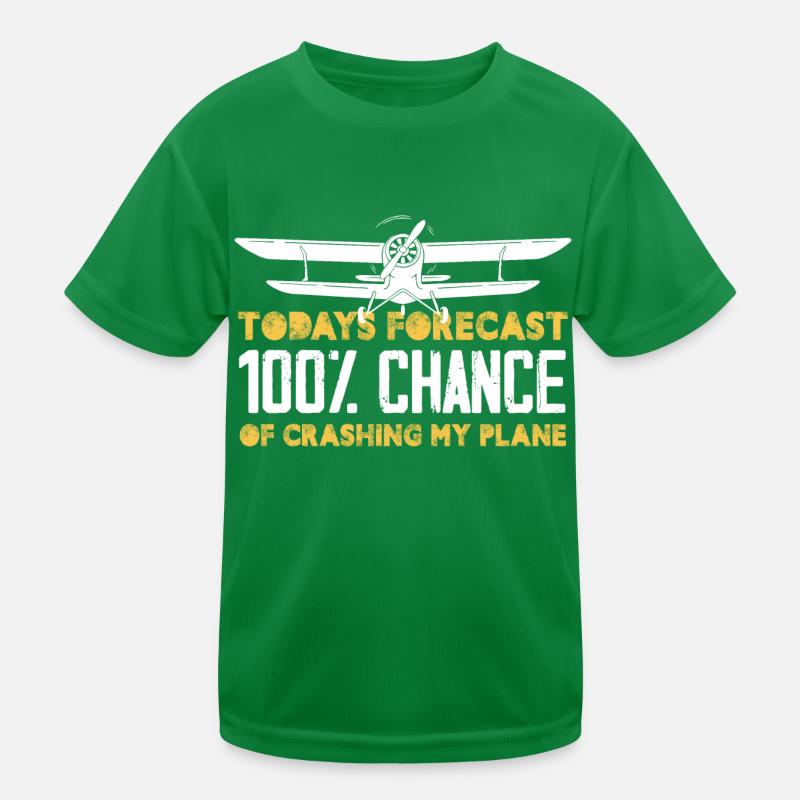 todays forecast 100 chance crashing Design Kinder Funktions-T-Shirt