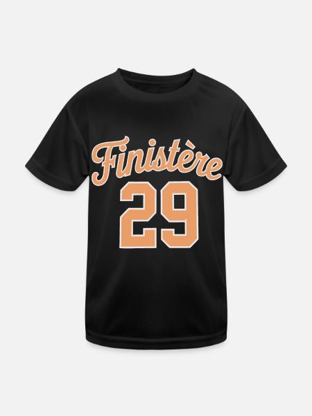Finistère 29 - T-shirt sport Enfant - noir - Devant