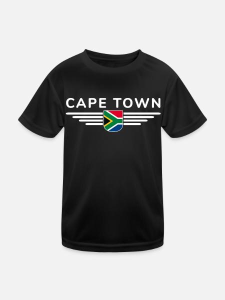 T-shirt du Cap pour les fans et les explorateurs - T-shirt sport Enfant - noir - Devant