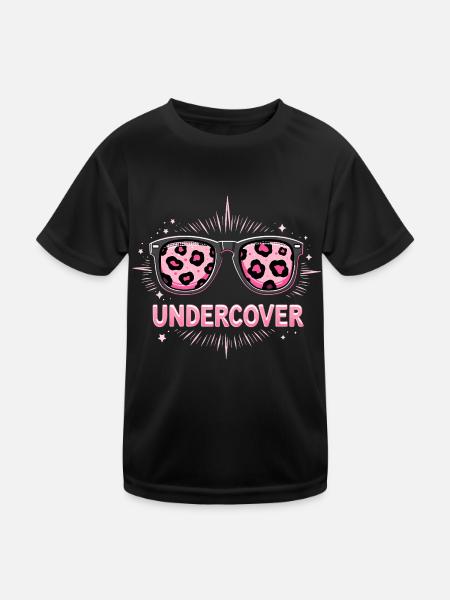 Sonnenbrille & Kostüm - Lustiges Motiv - Kinder Funktions-T-Shirt - Schwarz - Vorne