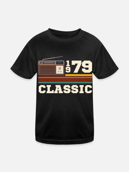 Jubiläum 1979 Retro-Klassiker - Kinder Funktions-T-Shirt - Schwarz - Vorne