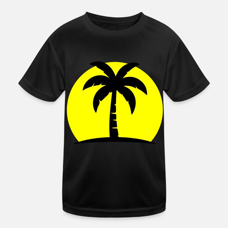 Palm Tree Beach Sun Kids Functional T-Shirt