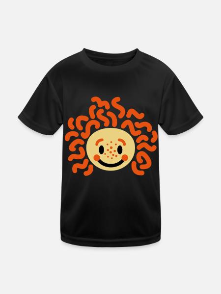 Child with freckles - Kids Functional T-Shirt - black - Front