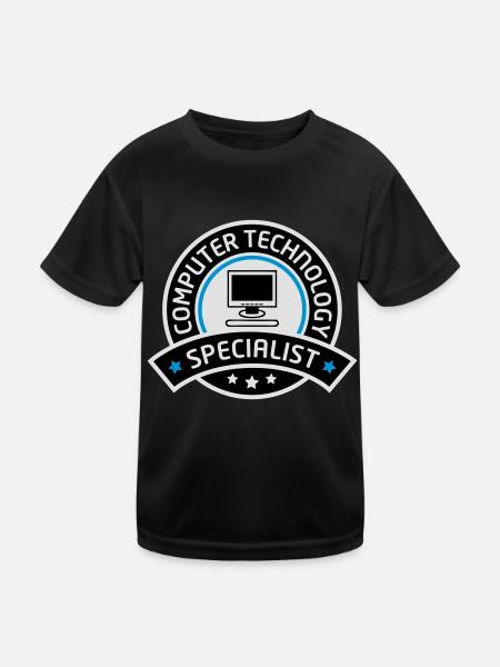 computer technology specialist - Kids Functional T-Shirt - black - Front