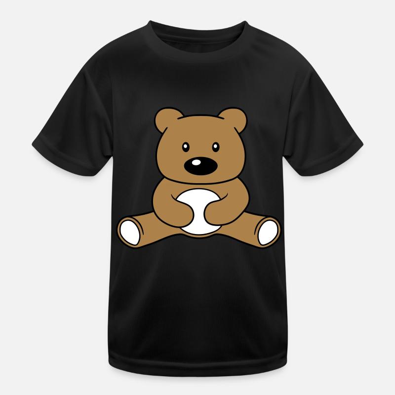 Baer mignon mignon assis petite bande dessinée bande dessinée cli T-shirt sport Enfant