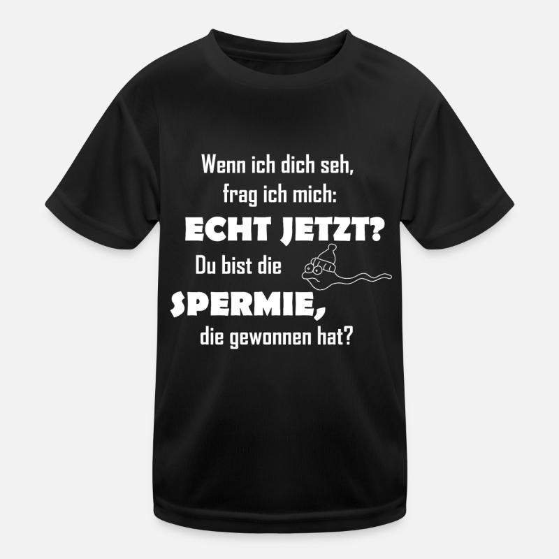 Sperm won sperm witty saying sperm - Kids Functional T-Shirt - black